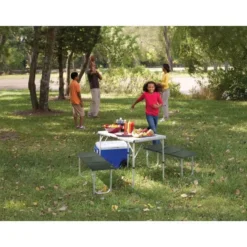 Campingtisch Mit Bank Coleman Pack-Away Table For 4 -Freiraum Club Geschaft campingtisch coleman pack away table for 4 sitzgruppe picknicktisch 4 12628