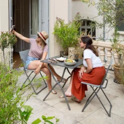 Campingtisch Lafuma Balcony II, Titane -Freiraum Club Geschaft lafuma balcony 2 grau titane klapptisch campingtisch balkontisch 1000 9 24928