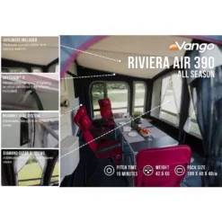 Aufblasbares Vorzelt Vango Riviera Air 390 Elements All Season -Freiraum Club Geschaft skyliner grosse fenster vango riviera air 390 elements all season wohnwagenzelt womo vorzelt 1000 8 24098