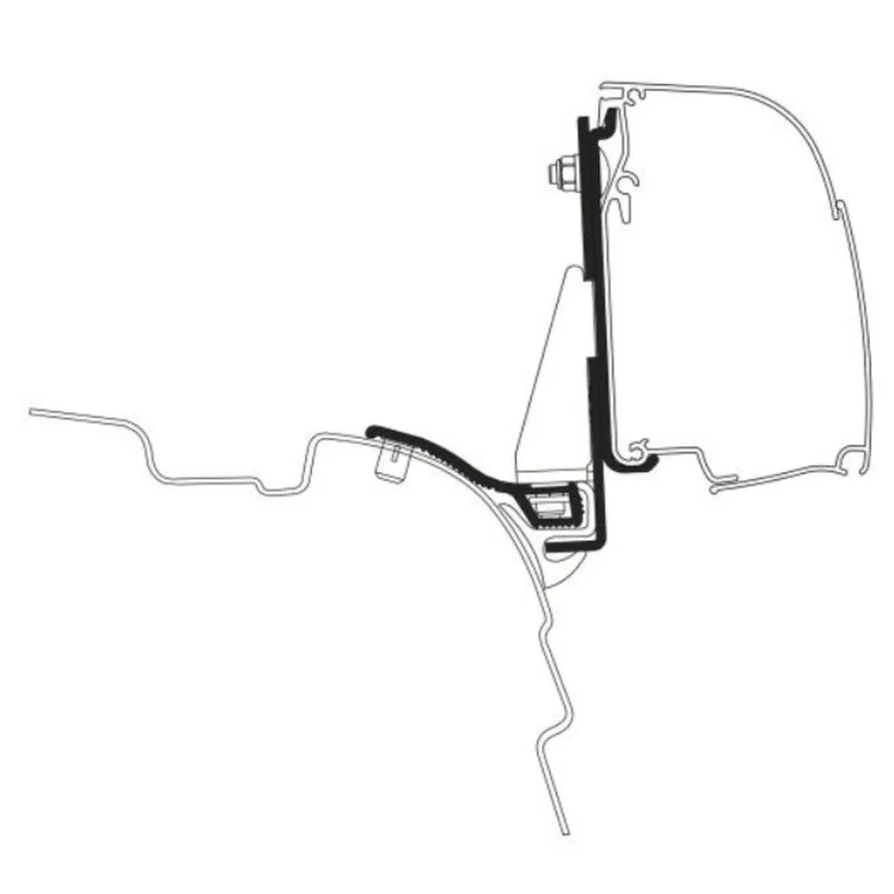 Thule 4200 Markisen-Adapter VW T5 / T6 Langer Radstand Mit Reimo Multi Rail 3 Thule 4200 Markisen-Adapter VW T5 / T6 Langer Radstand Mit Reimo Multi Rail