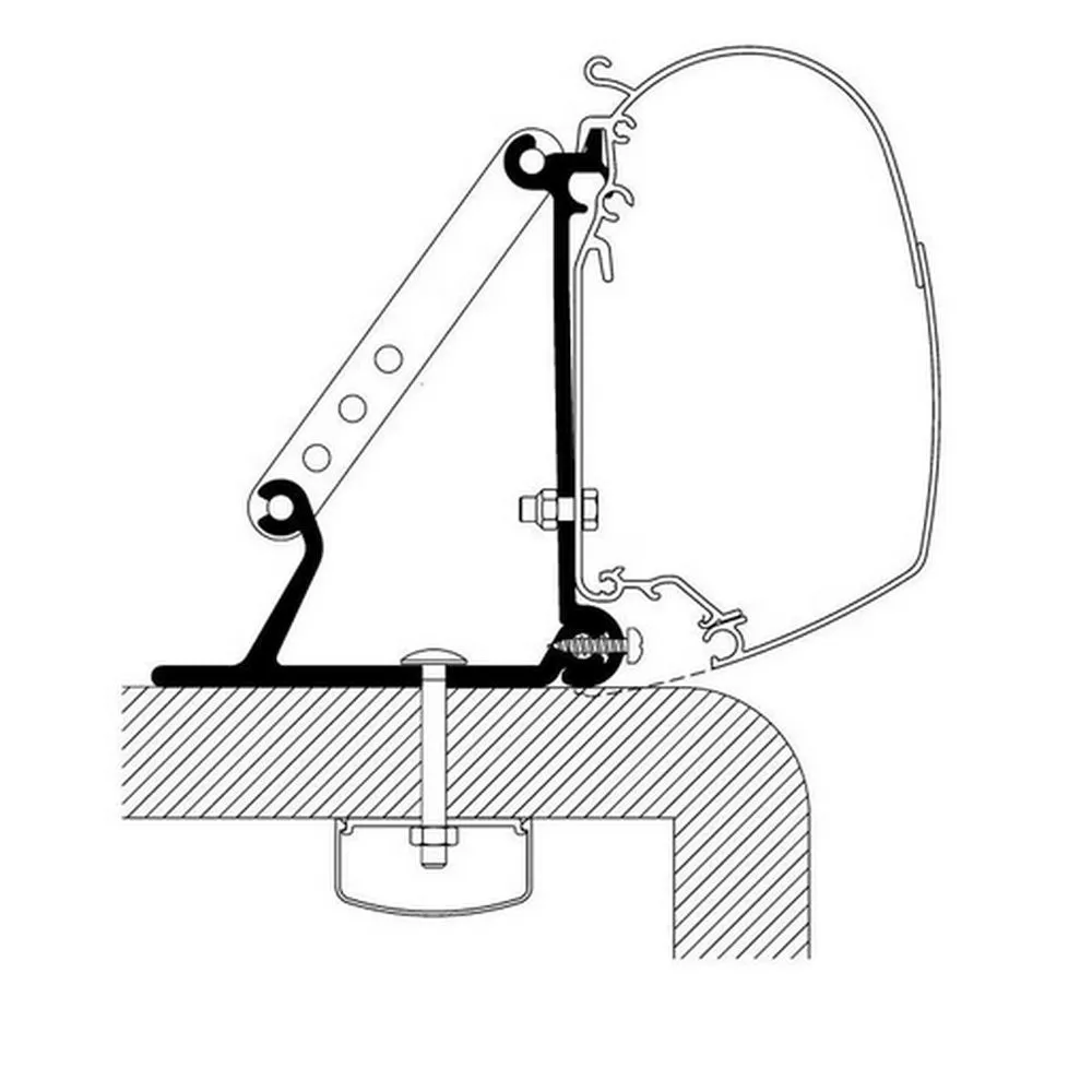 Thule Markisen-Adapter Universaladapter Roof, Omnistor Serie 5 3 Thule Markisen-Adapter Universaladapter Roof, Omnistor Serie 5